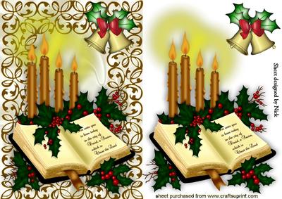 Beautiful Gold Candles with Holy Bible