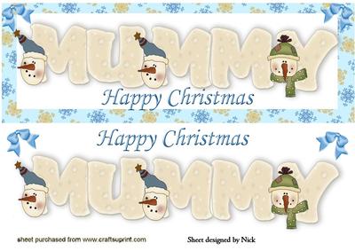 Mummy Word with Snowmen Dl