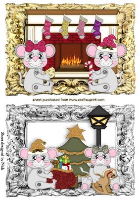 Christmas Mice Toppers