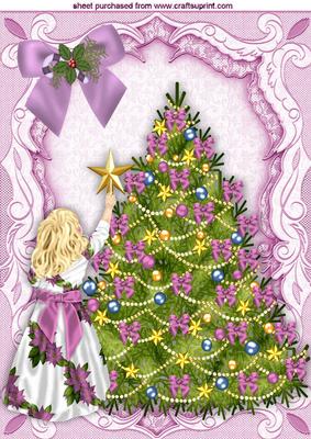 Pretty in Pink Dressing Up the Tree with Bow A4