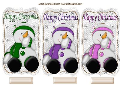 Happy Snowmen Toppers