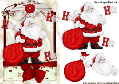 Here is Santa Ho! Ho! Ho!, in Lace Frame