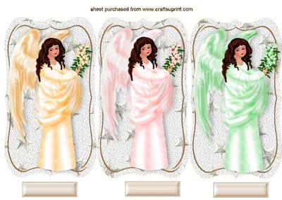 Beautiful Angel Toppers Holding Lillies