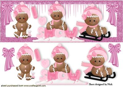 Fun in the Snow Little Gingerbread Girls Dl