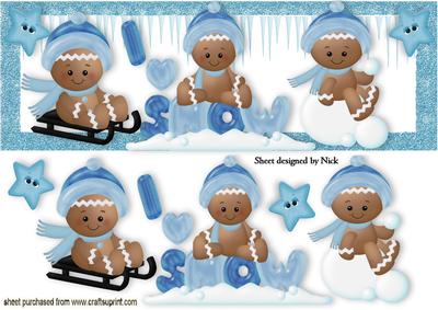 Fun in the Snow Little Gingerbread Boys Dl