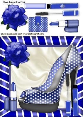 Pretty in Blue Lovely Ladies Accessories 8x8