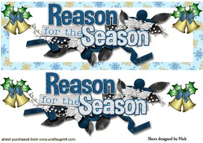 Reason for the Season" Word Art with Bells Dl