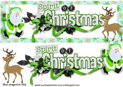Spirit of Christmas Green Word Dl
