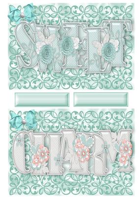 Sweet & Charm Word Art in Ornate Frames Toppers