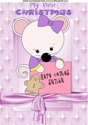 Here Comes Santa Babys First Christmas A4
