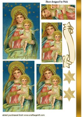 Mary and Baby Jesus Vintage Pyramids