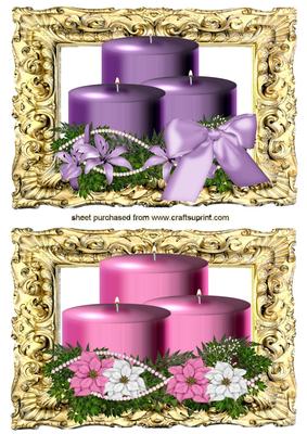Christmas Candle Centre Piece, Toppers