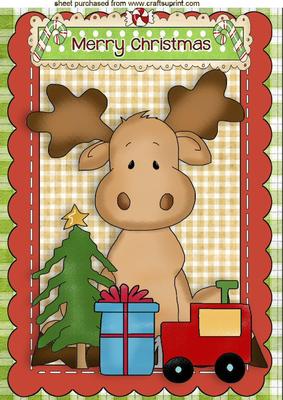 Reindeer with Little Boys Toys A4