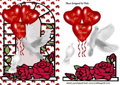 Doves, Hearts, & Roses for Valentines