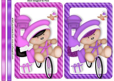 Postman Bear with Robins Toppers