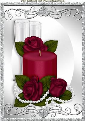 Champers, Roses and Pearls A4