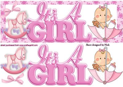 Baby Girl Words! with Little Girl and Rocking Horse Dl
