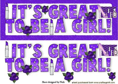 Its Great to Be a Girl with Purple Makeup Dl