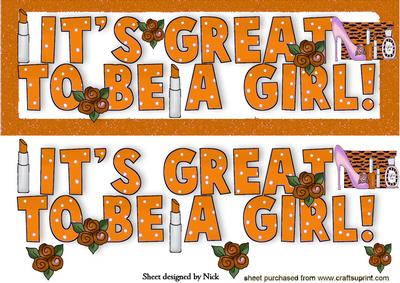 Its Great to Be a Girl in Orange Makeup Dl