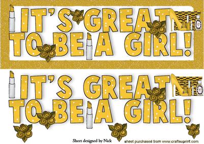 Its Great to Be a Girl with Gold Makeup Dl