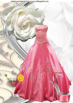 Pretty Pink Dress, Shoes and Champagne A4