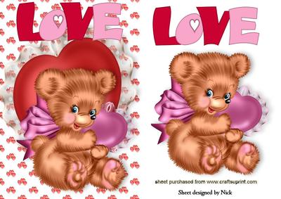 Love! Little Girl Bear with Heart