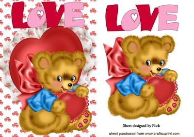 Love! Little Boy Bear with Heart