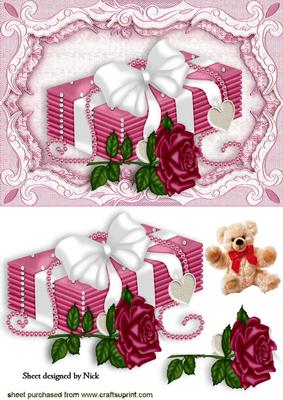 Love Letters, Rose, and Teddy Bear