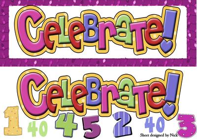 Celebrate Word for Birthday Dl