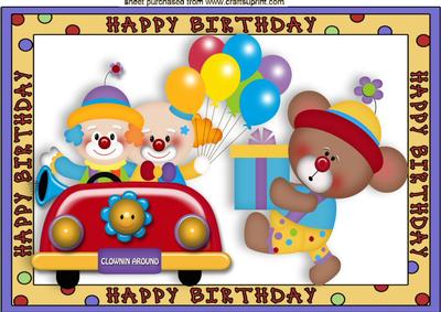 Just Clowning Around with Teddy in a Car A4