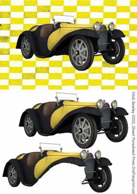 Classic Car on Eyecatching Background