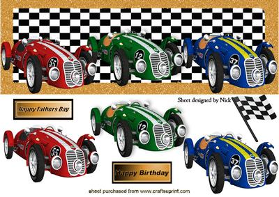 Racing Sports Cars in Dl Frame