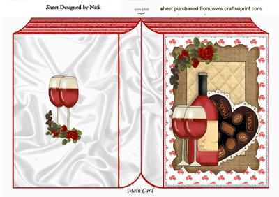 Wine & Roses for My Sweetheart Folded Book
