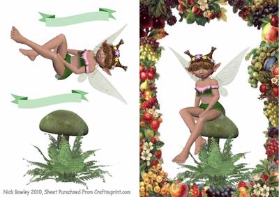 Cute Little Faerie on Mushroom