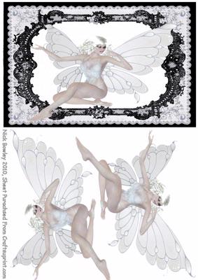 Gorgeous Faerie in Black Lace Frame