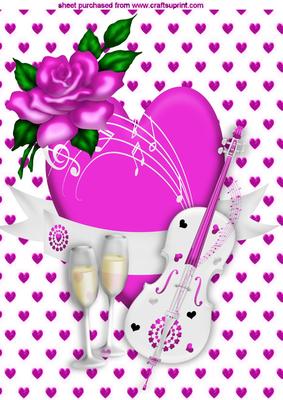 Sweet Music to Serenade, with Violin and Champagne A4