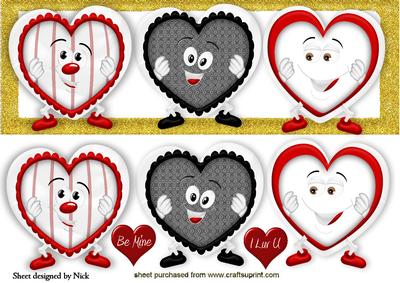 Love Hearts with Funny Faces Dl