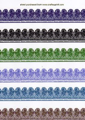 Lovely Vintage Colour Lace Borders