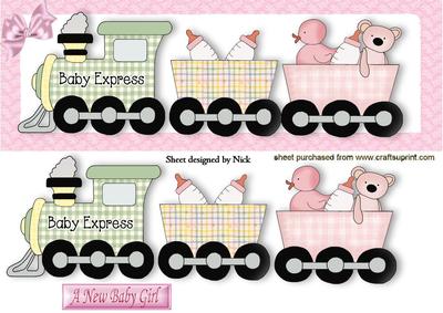 Baby Girl Express Train with Bow Dl