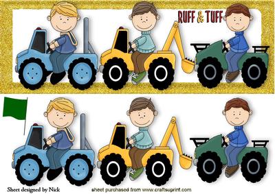 Ruff & Tuff Boys with Diggers & Trucks Dl