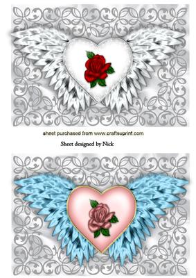 Hearts with Feathered Wings, Toppers
