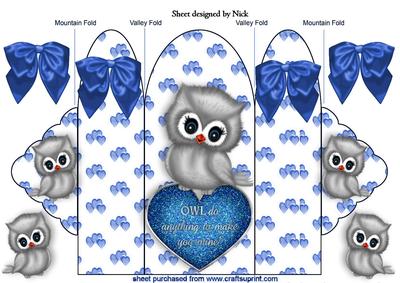 Owl Do Anything to Make U Mine Cute Owl Sparkly Heart Tri