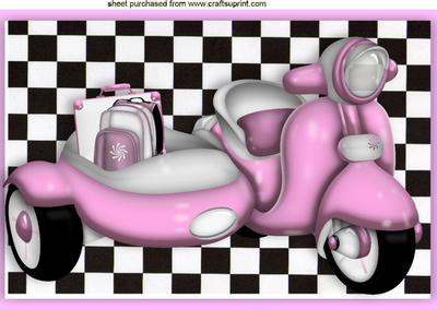 I Love My Pink Scooter! with Shopping A4