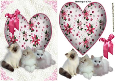 I Just Love Cats! on Pretty Heart with Lace