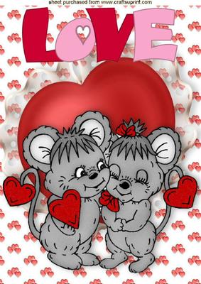 Is This Love That I'm Feeling! Cute Love Mice A4