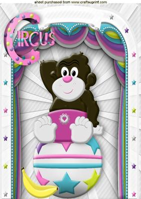 Baby Monkey in the Circus with Banana A4