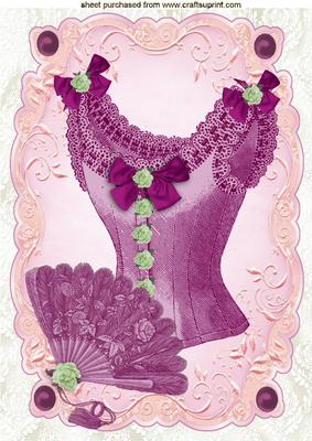 Pink Vintage Ladies Accessories with Pearls A4
