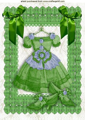 Pretty Vintage Dress with Shoes and Bow A4