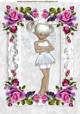Faerie with Attitude in Rose Frame A4