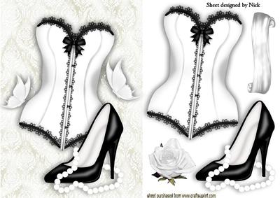 Ooh! Sexy Number, Black Shoes with Pearls on Lace